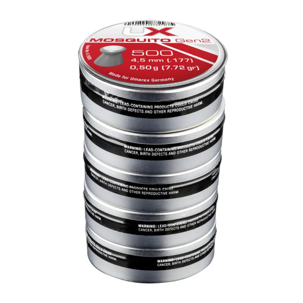 Plombs plats Umarex Mosquito Gen2 calibre 4,5 mm 0,50 g lot de 5x500