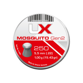 Plombs plats Umarex Mosquito Gen2 calibre 5,5 mm 1,00 g - Boîte de 250