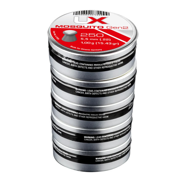 Plombs plats Umarex Mosquito Gen2 calibre 5,5 mm 1,00 g - Boîte de 250