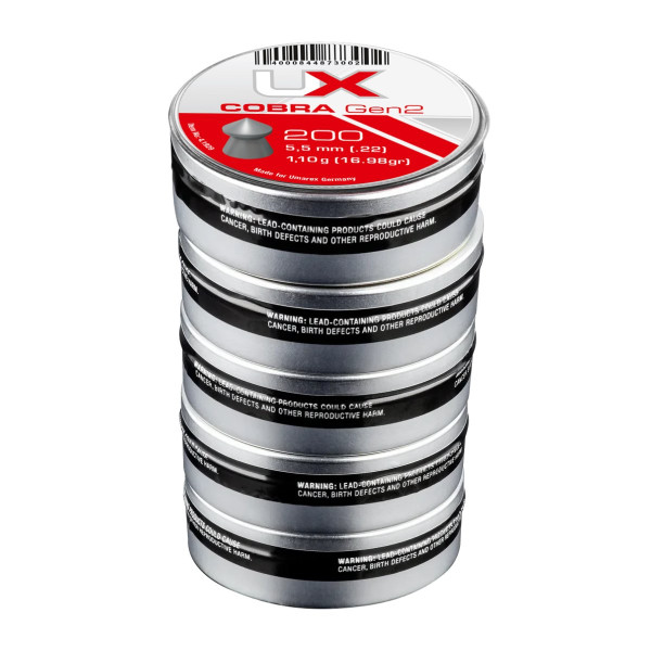 Plombs pointus Umarex Cobra Gen2 calibre 5,5 mm 1,10 g boîte de 200