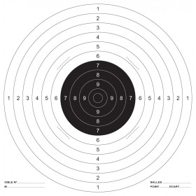 Cibles papier Umarex C50 format 51x52 cm pack de 100