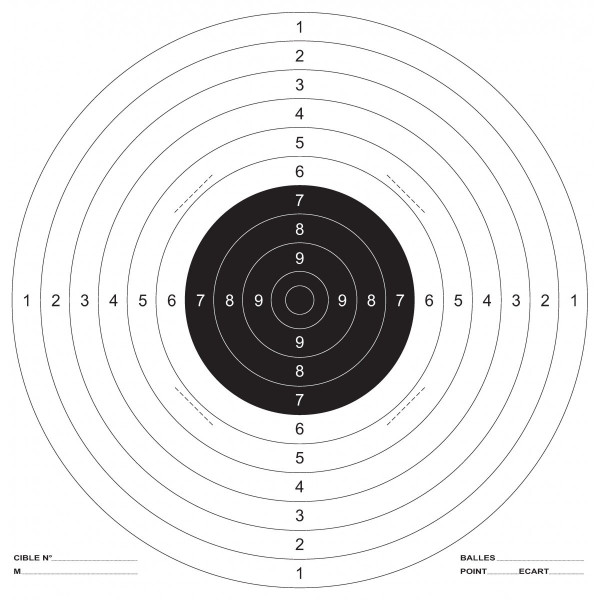 Cibles papier Umarex C50 format 51x52 cm pack de 100