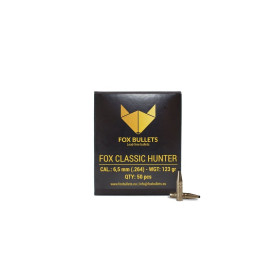 Ogives sans plomb Fox Bullets Classic Hunter 6,5 mm (.264) 123 gr - boîte de 50
