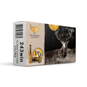 Cartouche sans plomb Fox Bullets Classic Hunter 243 Win 80 gr boîte de 20