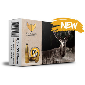 Cartouche sans plomb Fox Bullets Classic Hunter 8.5x55 Blaser 185 gr boîte de 20