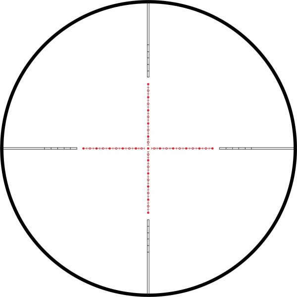 Lunette de visée Konus Diablo 6-24x50 réticule 1/2 Mil-Dot lumineux rouge et bleu
