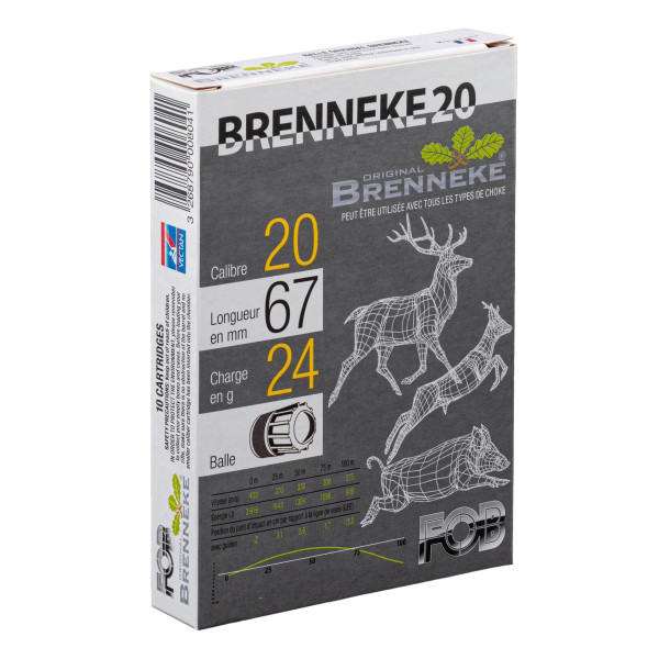 Cartouches Fob Brenneke Cal. 20/67 : Précision et Flexibilité Assurées