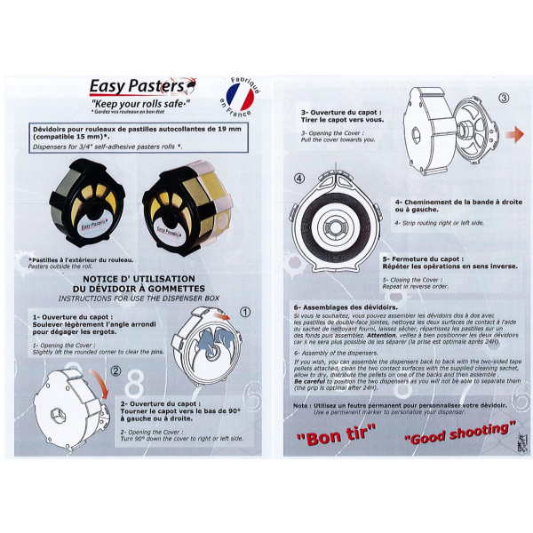 Dévidoirs Easy Pasters : Transportez Vos Pastilles en Toute Sécurité