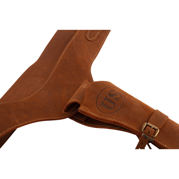 Ceinturon Union State 110 cm - Style authentique et holster intégré