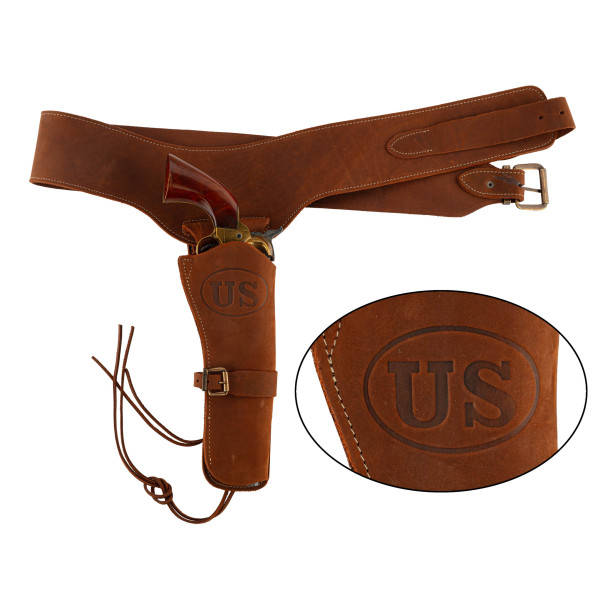 Ceinturon Union State 110 cm - Style authentique et holster intégré