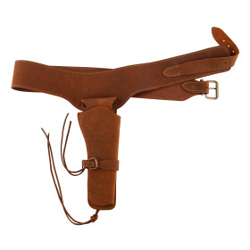 Ceinturon en cuir avec holster : Plongez dans l'authenticité du Far West