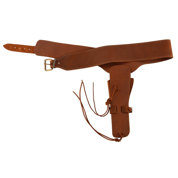 Ceinturon en cuir avec holster : Plongez dans l'authenticité du Far West