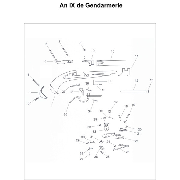 Réplique Pistolet An IX Gendarmerie : Authentique et Historique