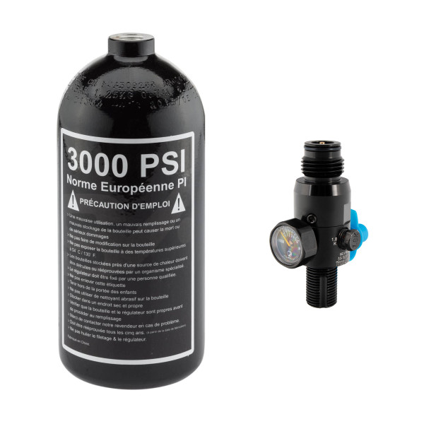 Pack Bouteille Alu 0,8L + Régulateur Dye 3000 PSI : Légèreté et Précision