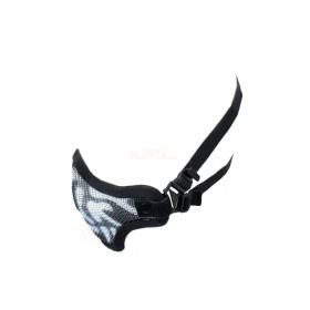 Protection Faciale Ultime : Bas de Masque Grillage Skull Noir