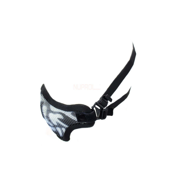 Protection Faciale Ultime : Bas de Masque Grillage Skull Noir