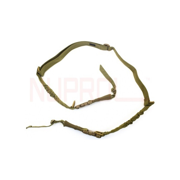 Sangle 2 Points Bungee Tan : Confort et Discrétion pour Chasseurs