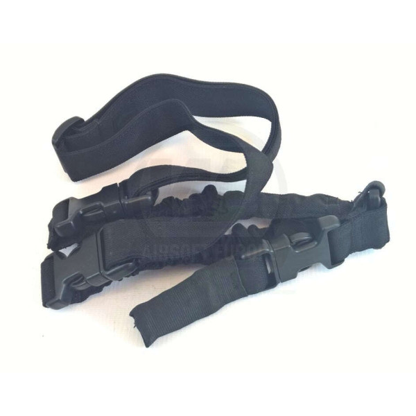 Sangle 1 Point Bungee Noire : Confort et Sécurité pour Chasseurs