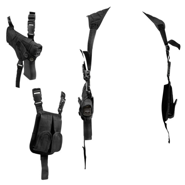 Holster d'épaule noir : confort et polyvalence pour pistolets