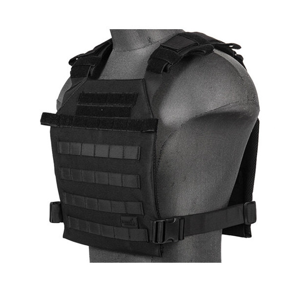 Gilet Plate Carrier Noir 1000D : Résistance et Modularité Optimale