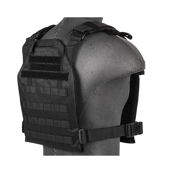 Gilet Plate Carrier Noir 1000D : Résistance et Modularité Optimale