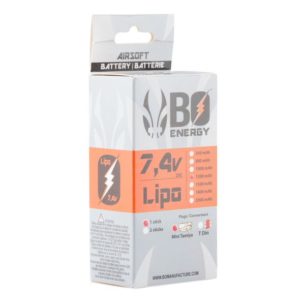 Batterie Lipo 2S 7.4V 1200mAh : Puissance et Fiabilité Assurées