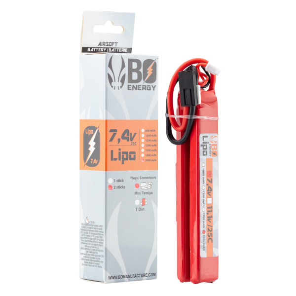 Batterie Lipo 2S 7.4V 2000mAh : Puissance et Fiabilité pour Chasse