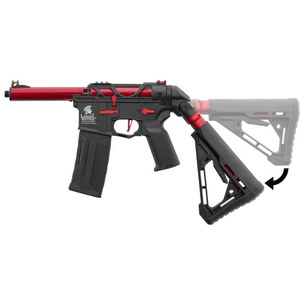 Réplique AEG Lancer Tactical Rouge : Précision et Confort Personnalisé