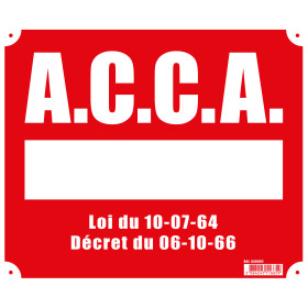 Panneau A.C.C.A. 30x25 cm : Légèreté et Visibilité Optimale