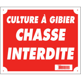 Panneau chasse interdite 30x25 cm : Protégez vos cultures efficacement