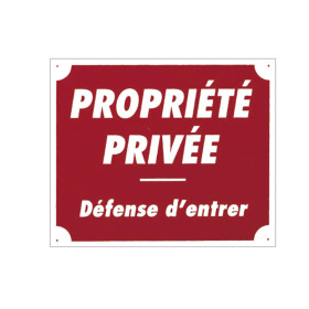 Panneau Propriété Privée 30x25 cm : Durable et Facile à Installer