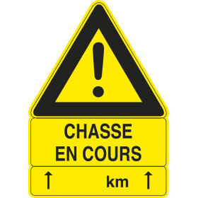 Panneau Chasse en Cours 100x70 cm : Visibilité et Sécurité Maximales