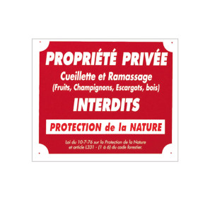 Panneau Propriété Privée 30x25 cm : Durable et Facile à Installer