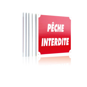 Panneau "Pêche interdite" : Durable et Léger pour Extérieur