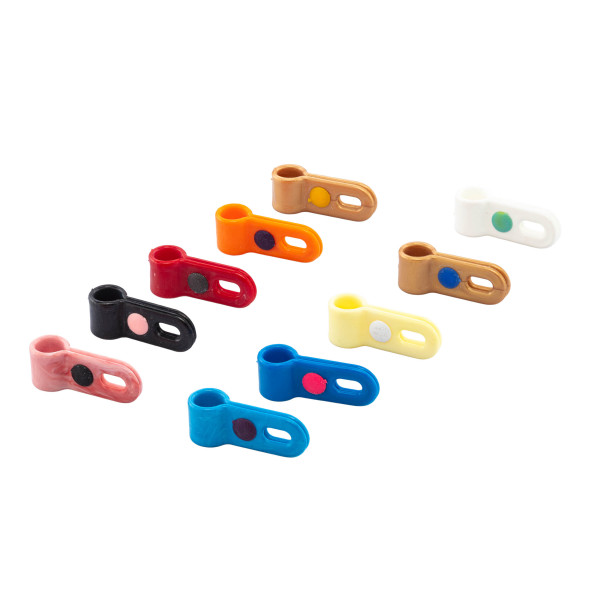 Bagues d'attache plastique colorées pour personnalisation optimale