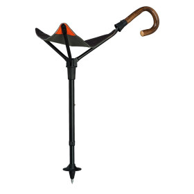Canne-siège parapluie réglable : confort et praticité pour chasseurs