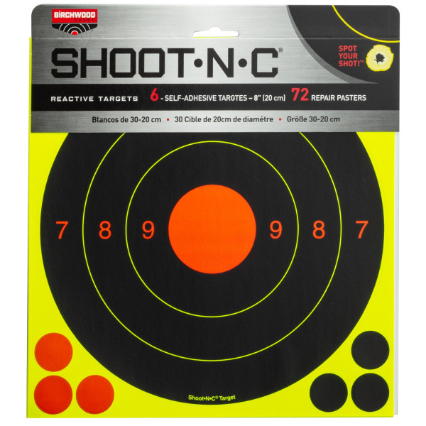 Cibles Shoot-N-C 20 cm : Impact Visible, Précision Maximale