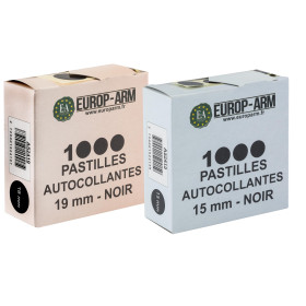 Pastilles Noires Autocollantes 1000x pour Cibles UIT, Visibilité Maximale