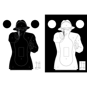 Cibles Cartons Police 51x71 cm : Précision et Durabilité Assurées