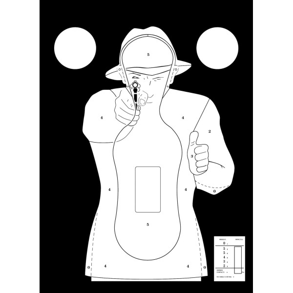Cibles Cartons Police 51x71 cm : Précision et Durabilité Assurées