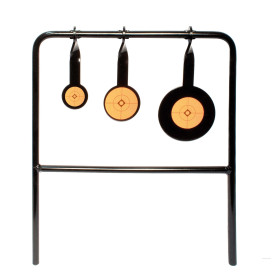 Portant 3 Cibles Acier pour Calibre 22 LR - Précision et Durabilité