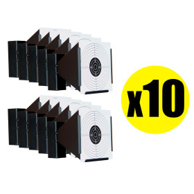 Pack 10 Porte Cible Métal 17x17 cm - Sécurité et Durabilité Assurées