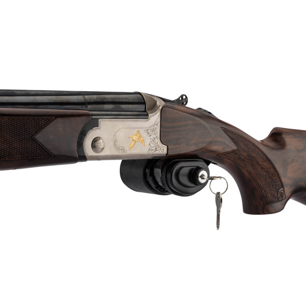 Verrou mural sécurisé pour armes, choix clef ou code, discret noir