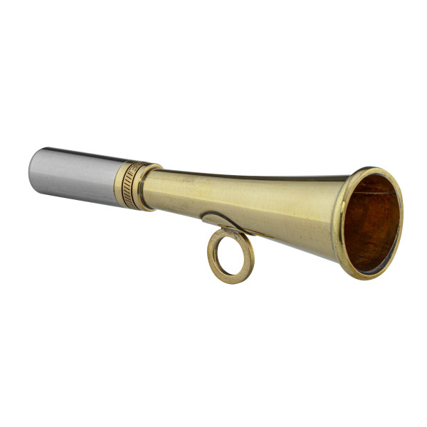 Corne de chasse Elless 12 cm : élégance et praticité en laiton poli