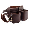 Ceinture Cartouchière en Cuir Marron - Praticité et Élégance