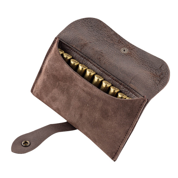 Pochette en cuir marron : Élégance et robustesse pour chasseurs