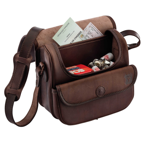 Sac à Cartouches en Cuir Gras : Élégance et Organisation Optimale