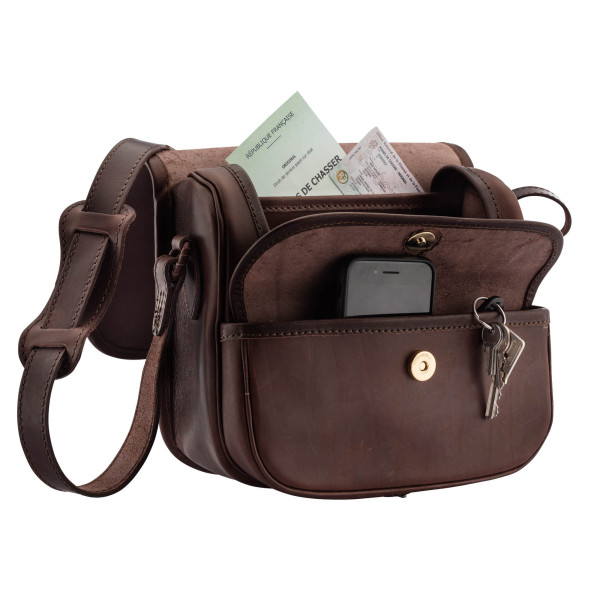 Sac à Cartouches en Cuir Gras : Élégance et Organisation Optimale