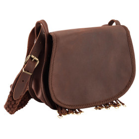 Sac à cartouches en cuir vieilli - 24 brins pour oiseaux, confort optimal