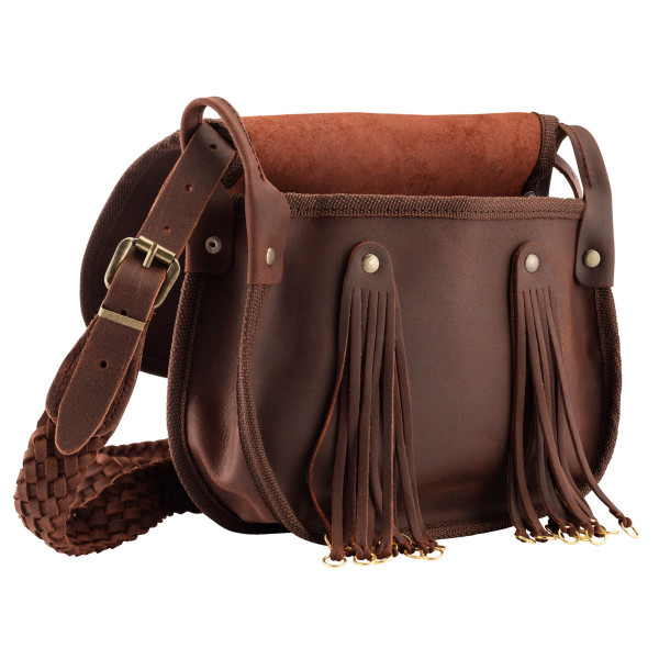 Sac à cartouches en cuir vieilli - 24 brins pour oiseaux, confort optimal